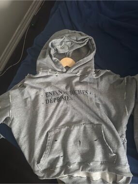 Gray ERD Distressed Hoodie